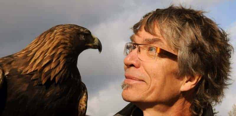 Peter Powning with eagle Peter Powning profile photo with eagle