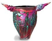 Iridescent Prong Horn Vase